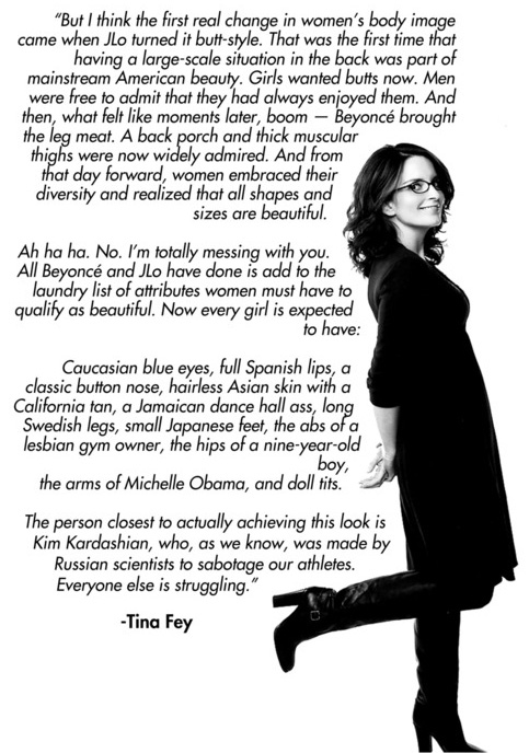Wise Words #007:  Tina Fey on Women’s Body Image